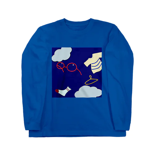 空飛ぶ眼鏡 Long Sleeve T-Shirt