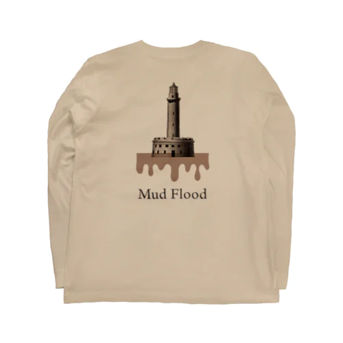 うらびで工房　Mud Flood 　pattern 1 ロングスリーブTシャツ