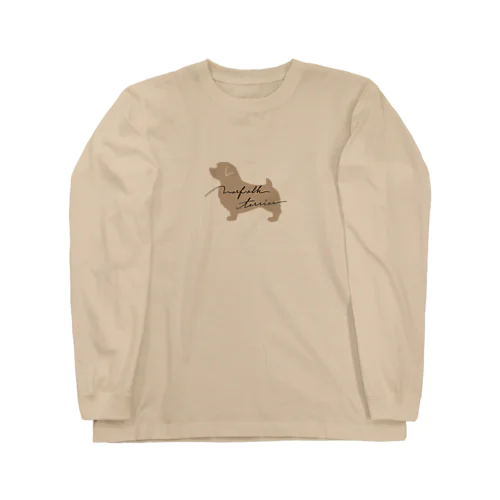 ノーフォークテリア　シルエット Long Sleeve T-Shirt