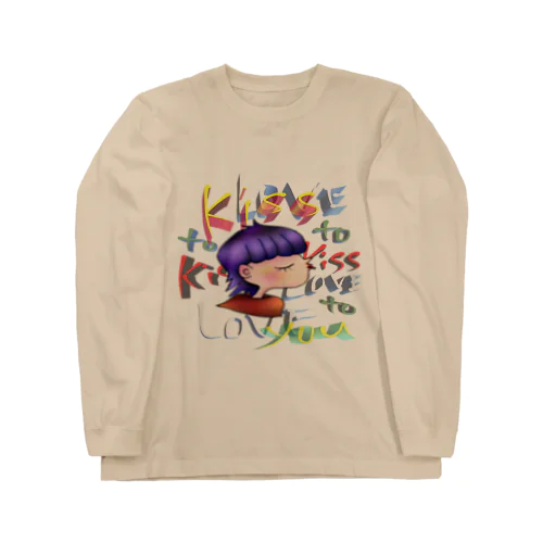 Kiss you design  ロングスリーブTシャツ