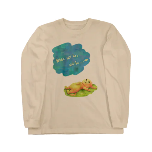 お昼寝ワンコ【チャリティー】 Long Sleeve T-Shirt