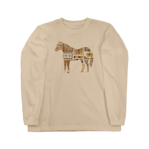 pattern horse B ロングスリーブTシャツ