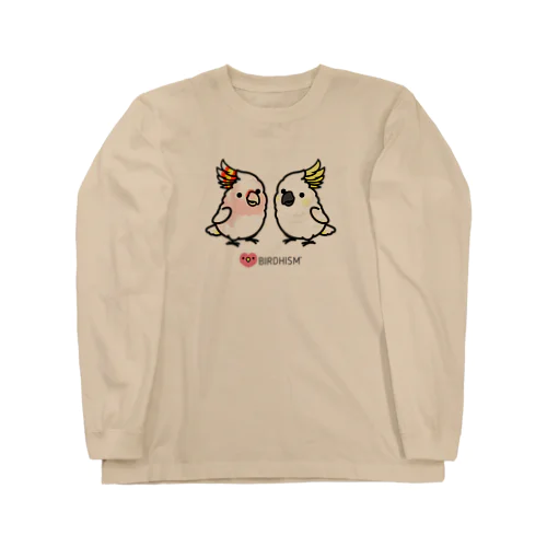 仲良しクルマサカオウム&キバタン Chubby Bird Long Sleeve T-Shirt