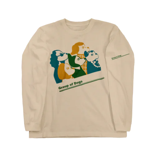 犬の群像（暗） Long Sleeve T-Shirt