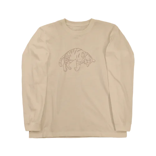 ほら、おなか見て良いよ。トラ柄 Long Sleeve T-Shirt