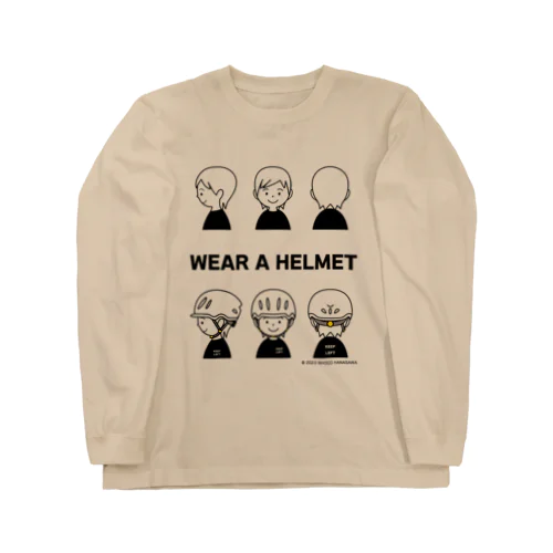 WEAR A HELMET　-ヘルメットをかぶろう- ロングスリーブTシャツ