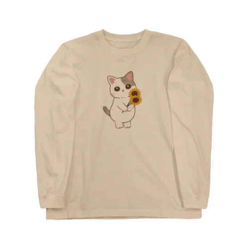 さわやか夏にゃんこ　向日葵 ver. Long Sleeve T-Shirt