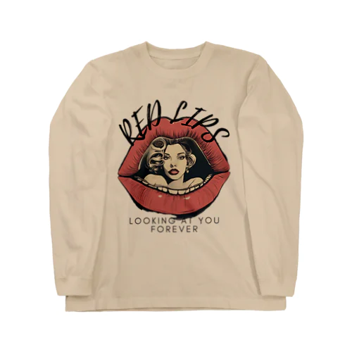 赤いリップ Long Sleeve T-Shirt