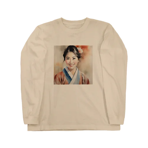 日本人女性 ヴィンテージ Long Sleeve T-Shirt