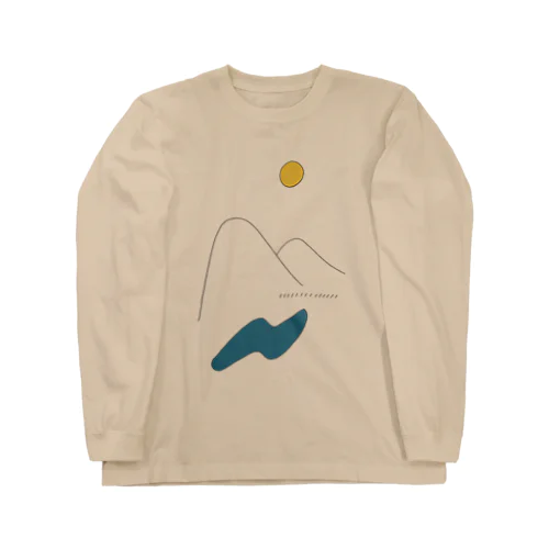 山と月カラー ロングスリーブTシャツ