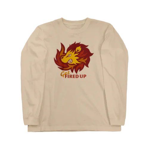 気合を入れるライオン Long Sleeve T-Shirt