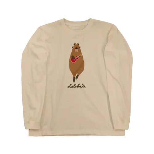 Lelebara ウクレレ弾きのカピバラ Long Sleeve T-Shirt