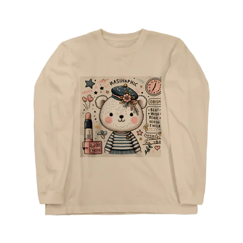 🌸お買い物　くまちゃん Long Sleeve T-Shirt