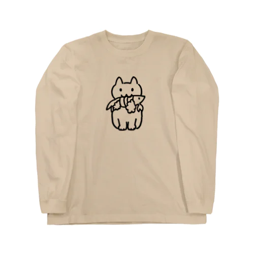 大好きなエビとネコ　シンプル Long Sleeve T-Shirt