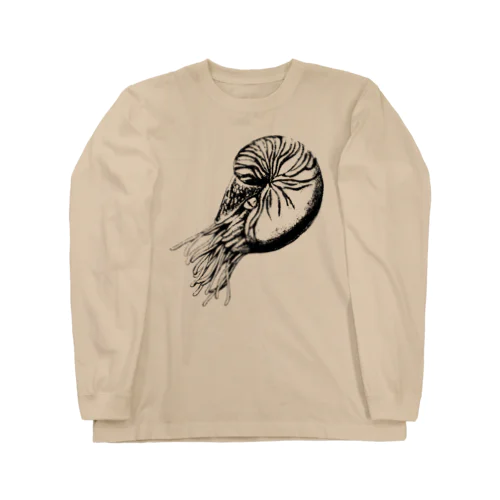 オウム貝（モノクロ） Long Sleeve T-Shirt