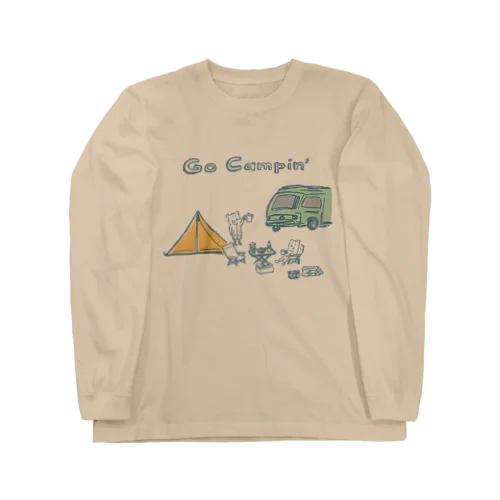 キャンプ旅にいきたい ロングスリーブTシャツ