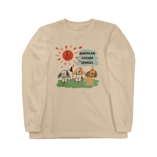 日向ぼっこアメリカンコッカースパニエル Long Sleeve T-Shirt