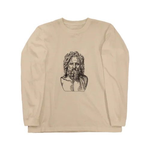 ゼウス肖像画顔オリンプ Long Sleeve T-Shirt