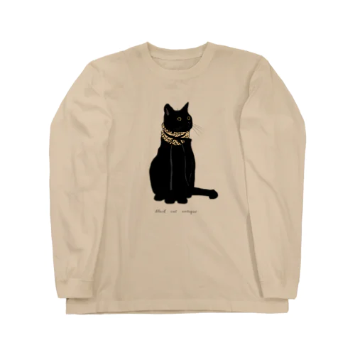 ゴシックな黒猫 ロングスリーブTシャツ