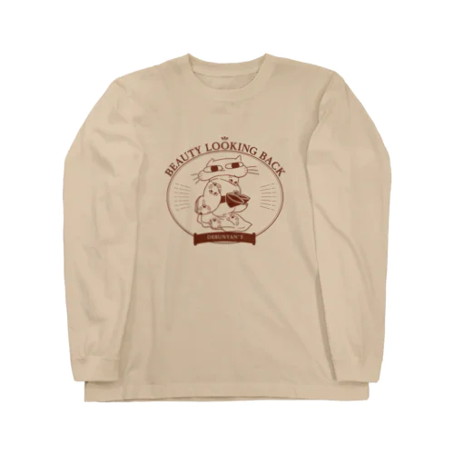 見返り美人ニャンコ Long Sleeve T-Shirt