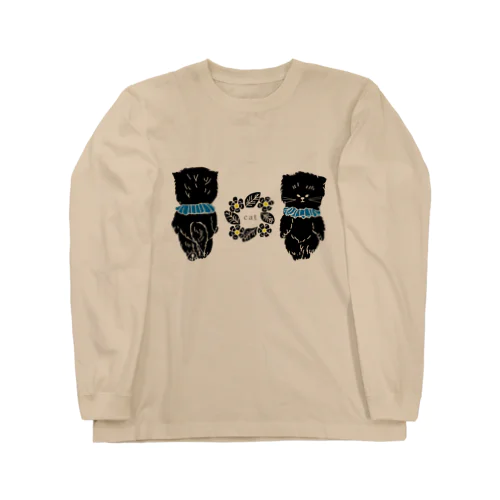 表裏ブラックキャット Long Sleeve T-Shirt