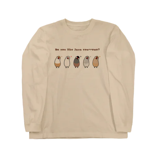 【無言の圧力】文鳥愛を確かめてくる文鳥たち(^^) Long Sleeve T-Shirt