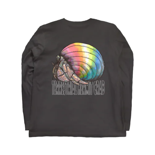 白っぽい字のTerrestrial Hermit Crab (queer) Long Sleeve T-Shirt