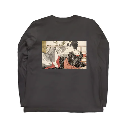 喜多川歌麿『歌満くら』　春画アートグッズ Long Sleeve T-Shirt