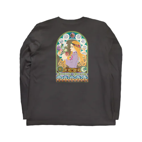 アールヌーボー風イラスト縁なし Long Sleeve T-Shirt