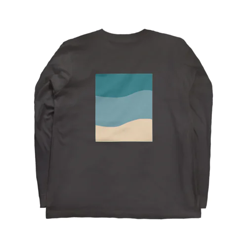 海の3色ブロック Long Sleeve T-Shirt