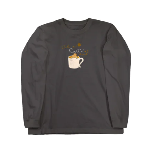 coffee time(コーヒー白字) Long Sleeve T-Shirt