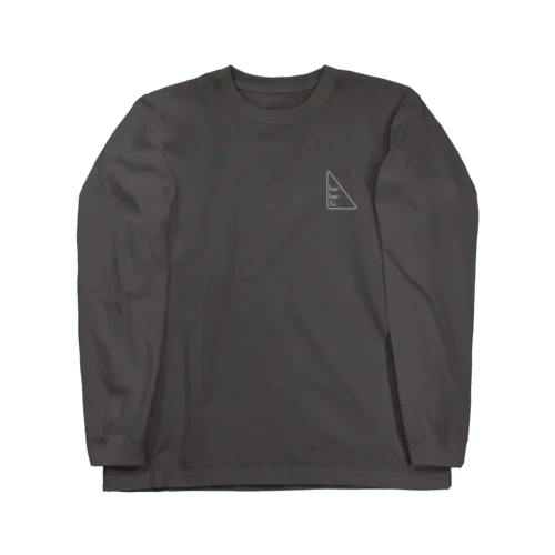 三角ロゴ　白抜き Long Sleeve T-Shirt