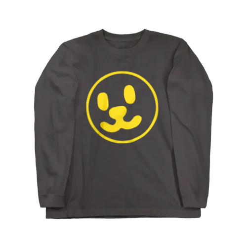 Smile Face Yellow Line ロングスリーブTシャツ