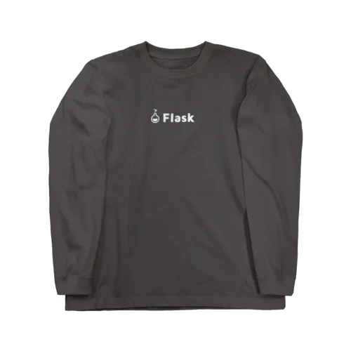 Flask フラスコとロゴ ロングスリーブTシャツ