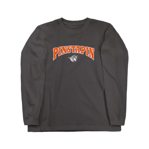 Pinstapin カレッジロゴ風 Long Sleeve T-Shirt