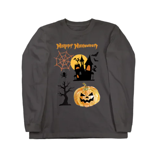 ハッピーハロウィン♫お菓子くれー！ ロングスリーブTシャツ