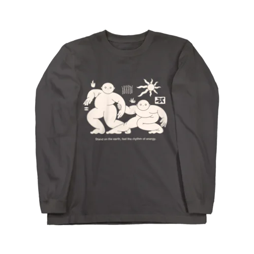 Stand on the earth, feel the rhythm of energy.[Cream] Long Sleeve T-Shirt