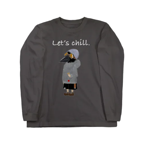 Let's chill.カラスくん ロングスリーブTシャツ