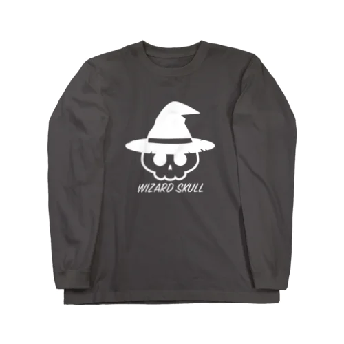 ウィザードスカル 魔法使い ホワイト Long Sleeve T-Shirt