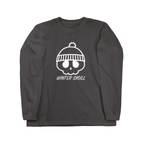 ウィンタースカル ニットキャップドクロ ホワイト Long Sleeve T-Shirt