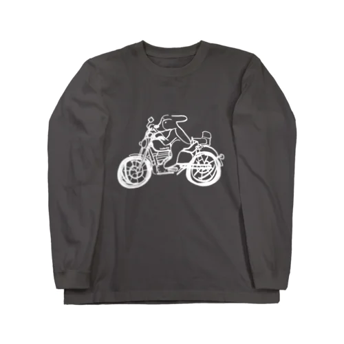 バイク乗りのワンタ ロングスリーブTシャツ