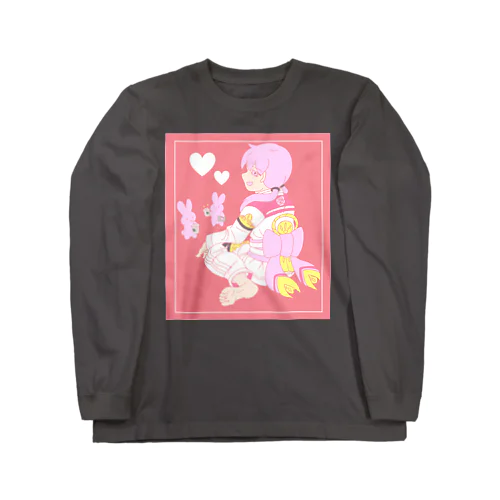 女の子と意識高い系のウサギさん Long Sleeve T-Shirt