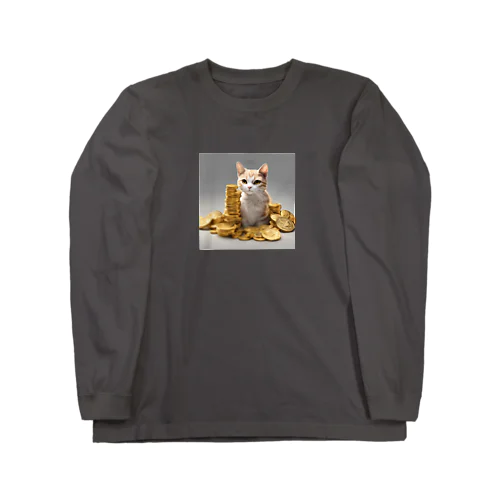 The Cat and Gold Coins Long Sleeve T-Shirt