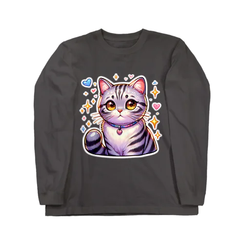 アメショーのメイちゃん　キュート猫シリーズ ロングスリーブTシャツ