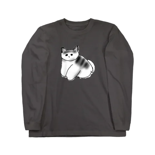 画伯作 ふわふわ猫ちゃんロングスリーブTシャツ Long Sleeve T-Shirt