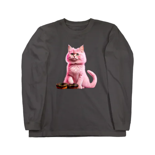 cat and donut Long Sleeve T-Shirt