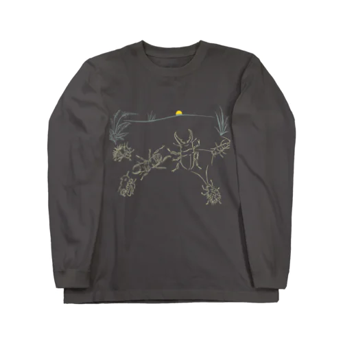 虫蟲戯画　鍬形相撲　夜場所 Long Sleeve T-Shirt