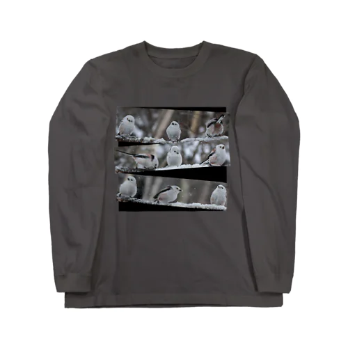 【心とカラダの栄養に】サロベツのシマエナガ Long Sleeve T-Shirt