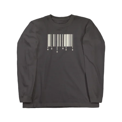 星が降る白いバーコード Long Sleeve T-Shirt