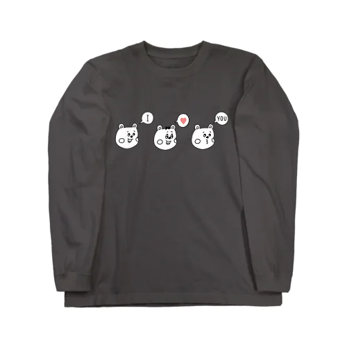 ラクガキ調☆くまカップル【I♡YOU】 Long Sleeve T-Shirt